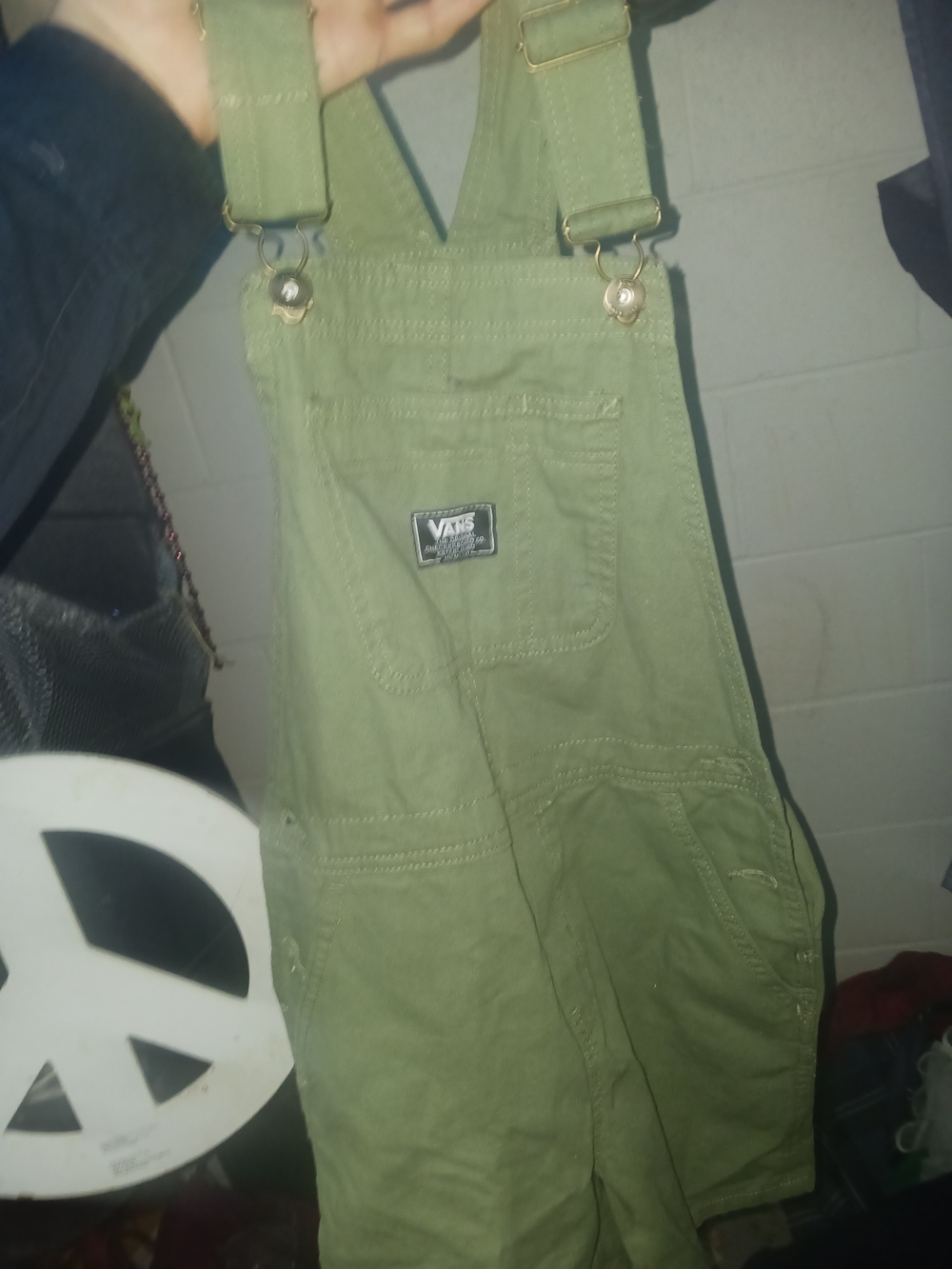 NWT Vans Ground Work Shortalls - Olive Green - Size Medium